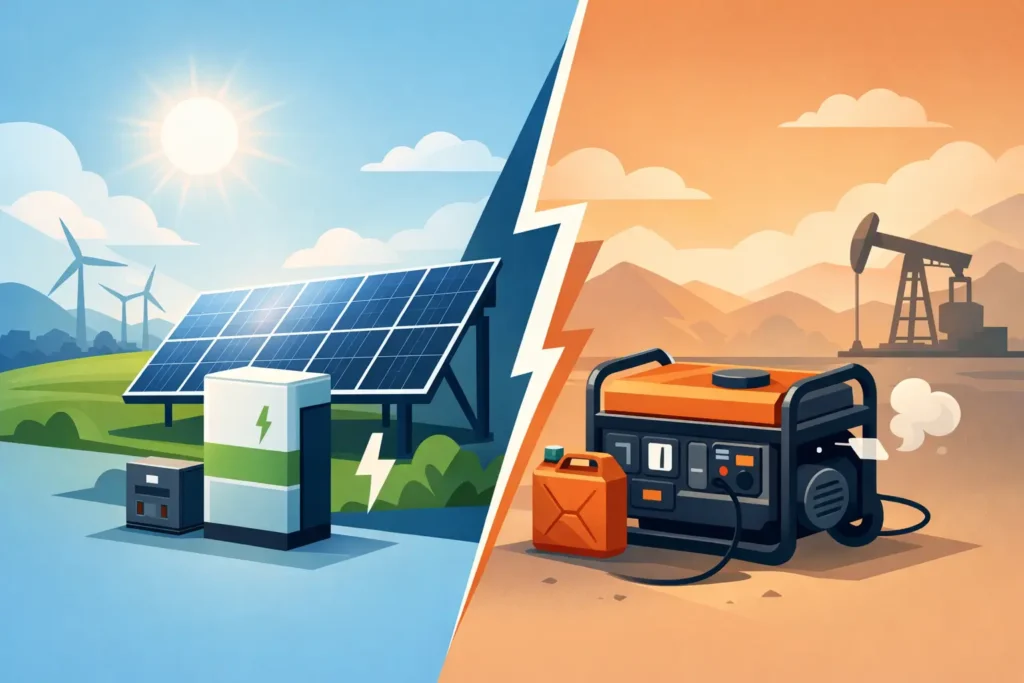 Solar Battery vs Generator: Which Wins?