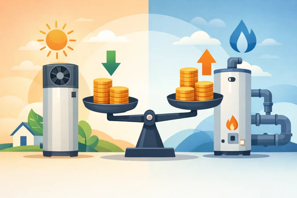 Heat Pump vs Gas Hot Water: Which Costs Less?